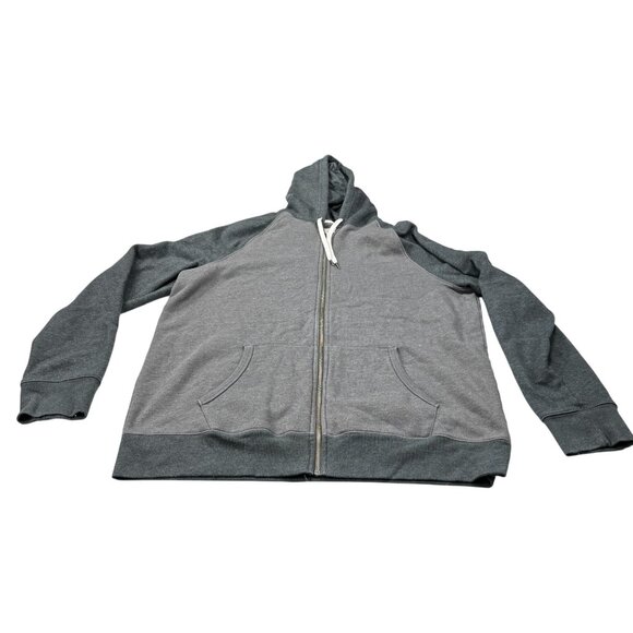 Sonoma Life+Style Mens XLT Gray & Charcoal Full-Zip Hoodie Sweatshirt - Picture 3 of 7